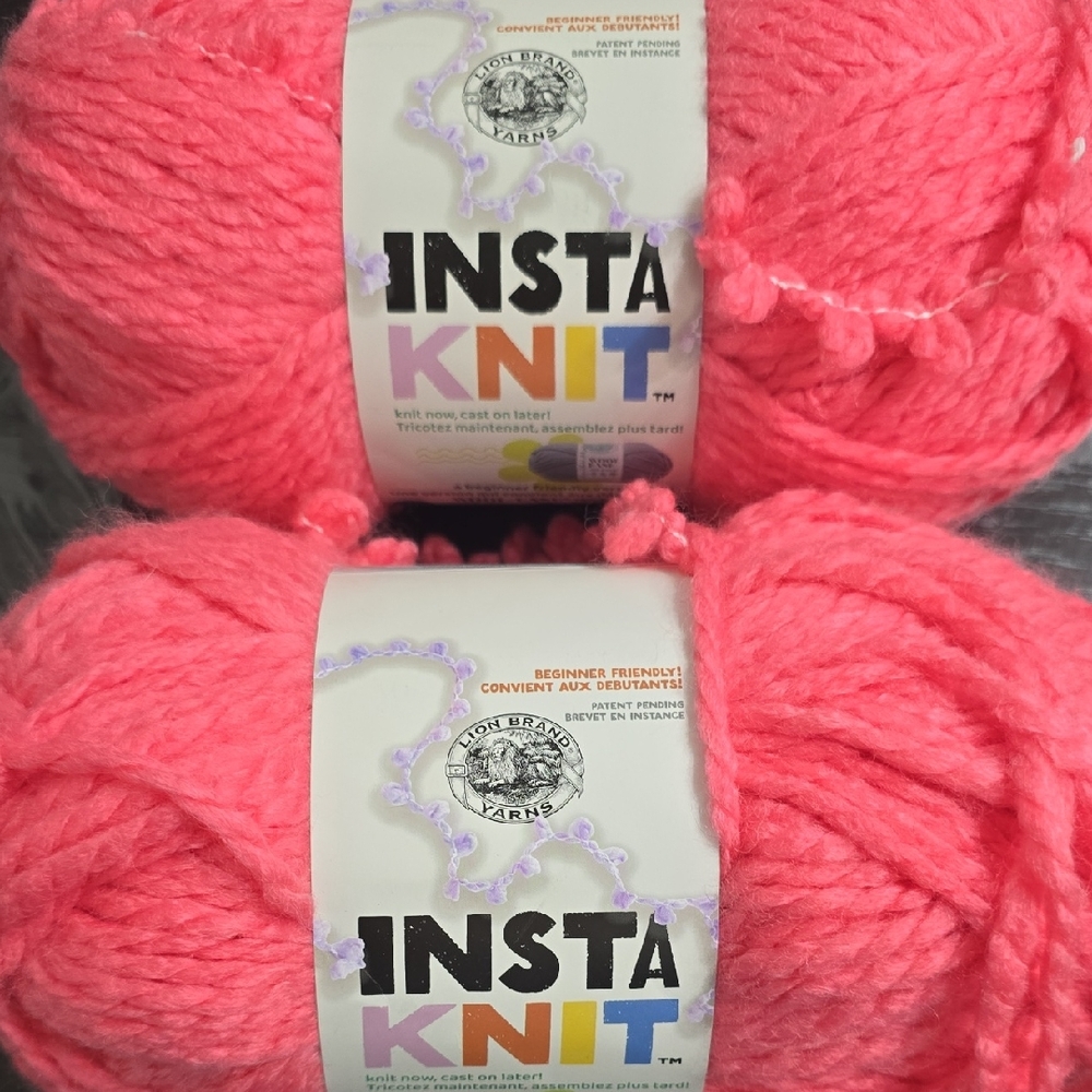 Lion Brand InstaKnit Pink Yarn